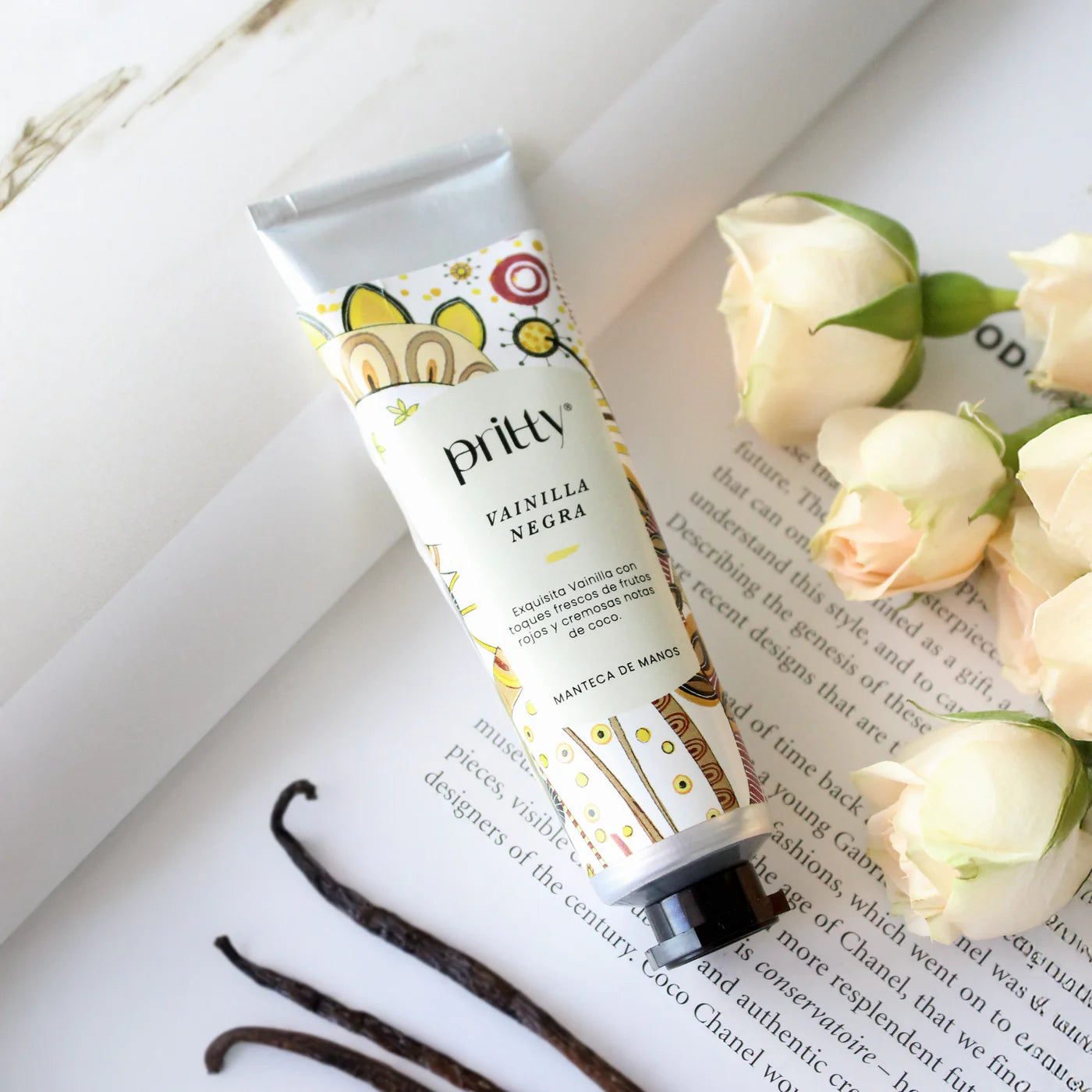 Manteca de Manos Pritty Vainilla Negra 50 ml